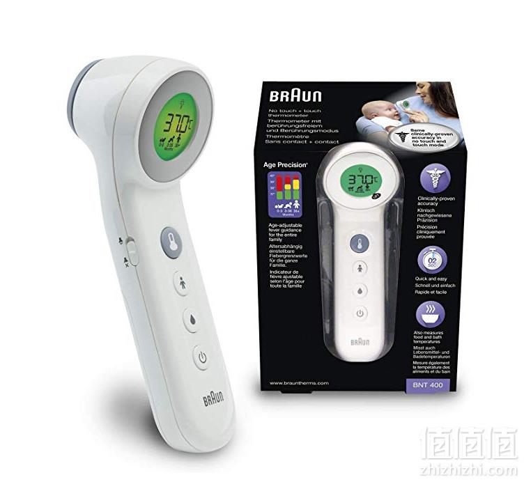 Braun 博朗 No touch +温度计体温枪  BNT400WE Prime会员免费直邮含税到手291.34元