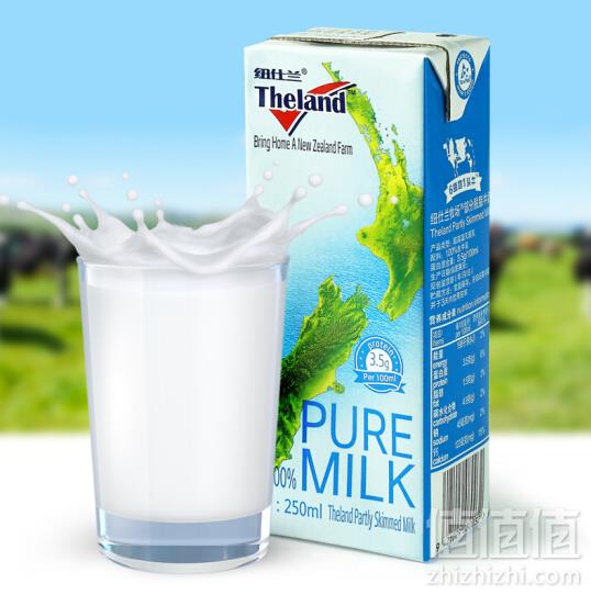 新西兰进口，Theland 纽仕兰 部分脱脂牛奶 250ml*10盒*2件 43元21.5元/件（双重优惠）