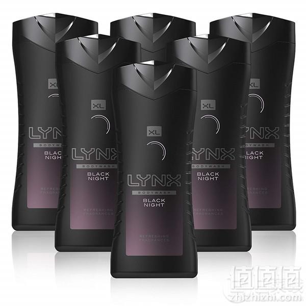 撩妹神器，Lynx 凌仕 Black Night黑夜清爽型 男士香氛沐浴露400ml*6瓶装 Prime会员凑单免费直邮含税到手198元