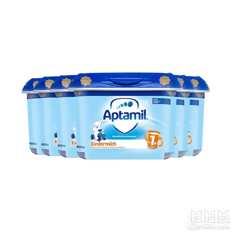 德国版，Aptamil 爱他美 婴幼儿奶粉 1+段/2+ 800g安心罐装*6罐578元包邮