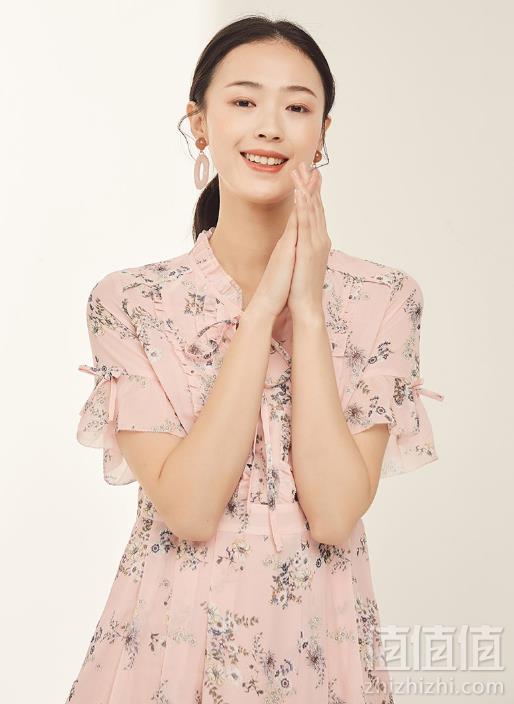 2019新款，D．F．DEAR 德菲蒂奥 女士印花淑女清新连衣裙179元包邮（需领券）