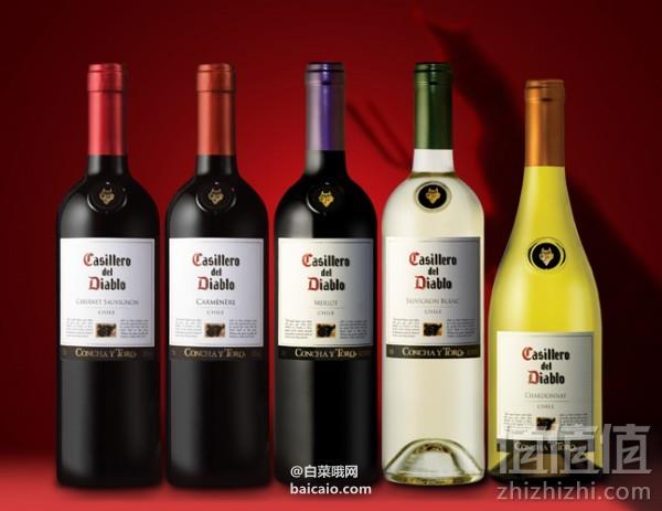 智利干露酒厂 红魔鬼 梅洛+卡本妮苏维翁葡萄酒750ml*2瓶 ￥99包邮