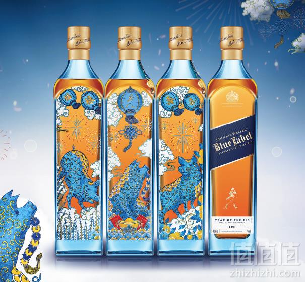 JOHNNIE WALKER 尊尼获加 蓝牌威士忌 金猪聚财特别版 750ml1080元包邮（花呗12期免息）