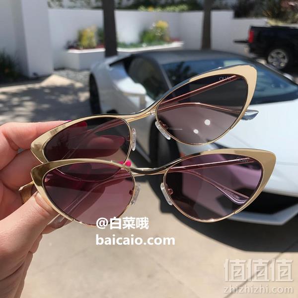 澳洲专业太阳镜品牌，Quay Australia × Alissa Violet联名款 Bo$$ 女士猫眼太阳镜 Prime会员免费直邮含税到手228元