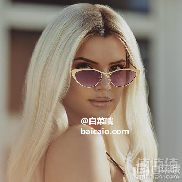 澳洲专业太阳镜品牌，Quay Australia × Alissa Violet联名款 Bo$$ 女士猫眼太阳镜 Prime会员免费直邮含税到手228元