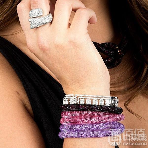 Swarovski 施华洛世奇 Stardust 紫色仿水晶双环手链5120044  Prime会员凑单免费直邮含税到手167元