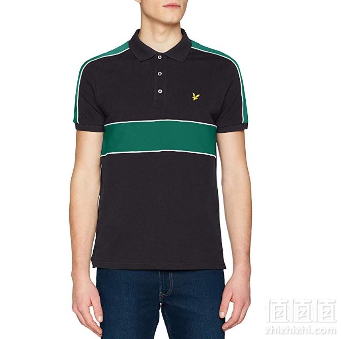 限XS码，Lyle & Scott 苏格兰金鹰 SP1003V 男士纯棉撞色Polo衫 Prime会员凑单免费直邮含税到手142元