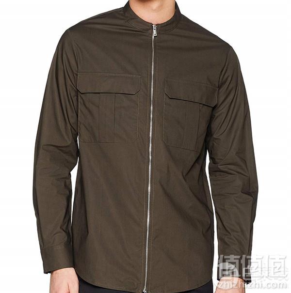 限M码，A|X Armani Exchange 阿玛尼副牌 男士纯棉拉链休闲衬衫 Prime会员免费直邮含税到手263元