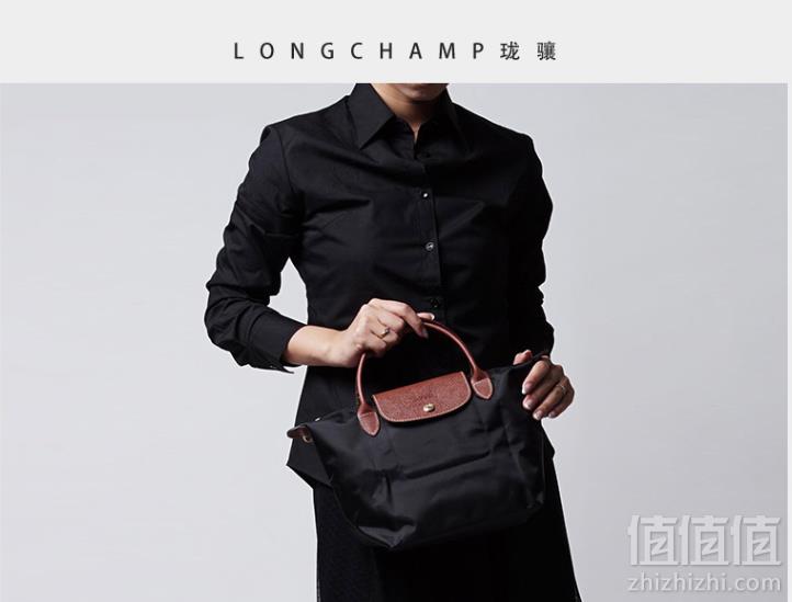 王菲同款，Longchamp 珑骧 短柄尼龙饺子包 小号 黑色319元包邮包税