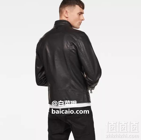 3折！L码，G-Star Raw Empral 男士仿皮修身机车夹克 Prime会员免费直邮含税到手514元
