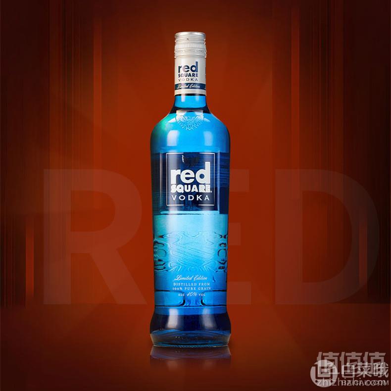 英国进口，Red Square 红广场 限量版蓝瓶伏特加700ml55元包邮（需领券）