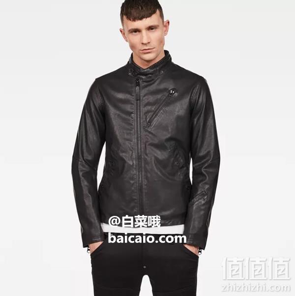 3折！L码，G-Star Raw Empral 男士仿皮修身机车夹克 Prime会员免费直邮含税到手514元