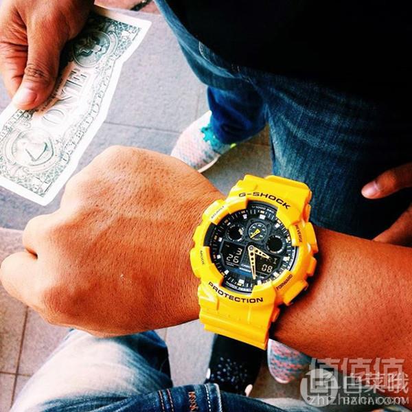 Casio 卡西欧 G-Shock系列 GA-100A-9AER 男士双显运动手表 Prime会员免费直邮含税到手485元