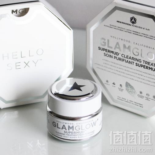 解禁直邮！GLAMGLOW 格莱魅 火山泥黑泥发光面膜 白罐 50g £12.8凑单直邮到手112元