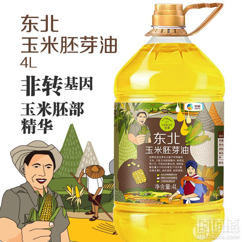 中粮 初萃 非转基因玉米胚芽油 5L39.9元
