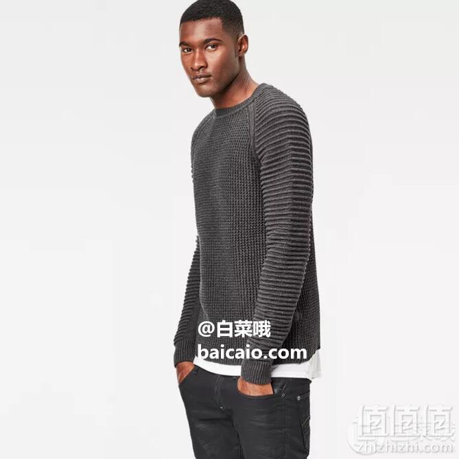 M码，G-Star Raw Suzaki 男士纯棉圆领针织衫 Prime会员免费直邮含税到手265元