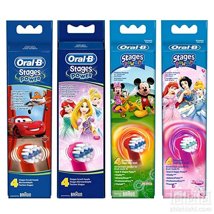 Oral-B 欧乐B 儿童电动牙刷头4支 Prime会员凑单免费直邮含税到手107.76元