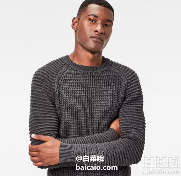 M码，G-Star Raw Suzaki 男士纯棉圆领针织衫 Prime会员免费直邮含税到手265元