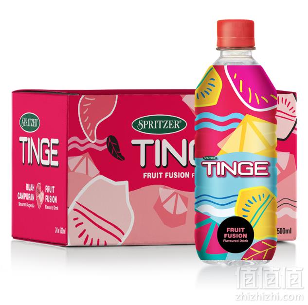马来西亚国会用水，SPRITZER 事必胜 Tinge恬趣综合水果味矿泉水 500ml*24瓶装史低43元包邮（需领券）