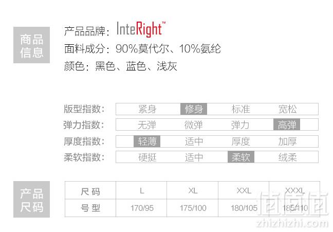 京东自有品牌，InteRight 男士80S超细莫代尔包筋净色平角内裤3条装*3件 ￥123.9包邮41.3元/件（折合13.8元/条）
