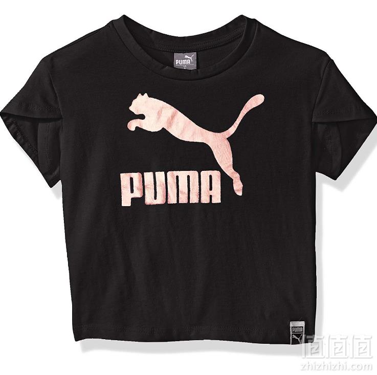限尺码，PUMA 女童 ARCHIVE 郁金香袖 T恤到手41.7元