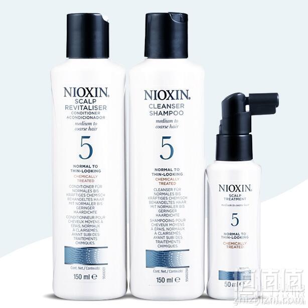 粗烫发质脱发救星！Nioxin 俪康丝 5号 洗发水护发素精华液三件套 Prime会员凑单免费直邮含税到手新低123.86元