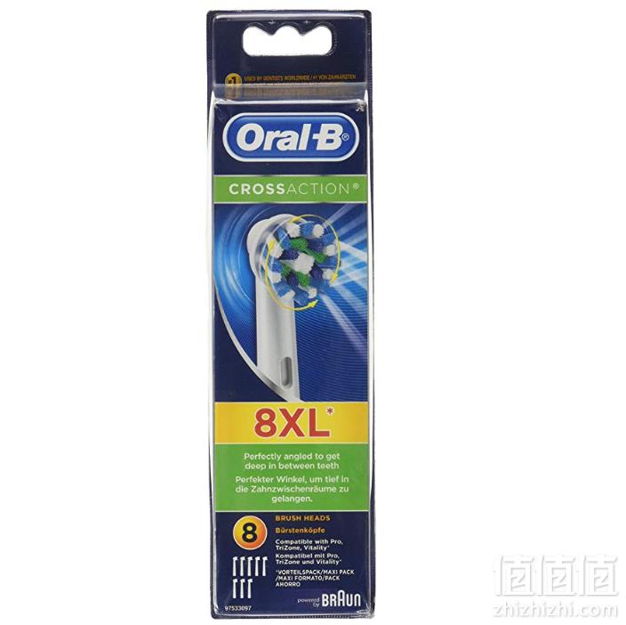 Oral-B 欧乐B Cross Action 电动牙刷更换刷头 8支装*2套 Prime会员免费直邮到手332元