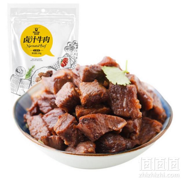 科尔沁 卤汁牛肉 五香味 100g*10件 + 科尔沁 奶干 100g*10件99元包邮（双重优惠）