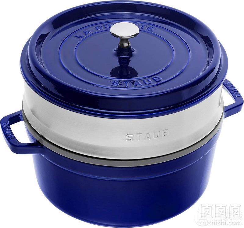 Staub 26cm珐琅铸铁炖锅 带蒸屉 Prime会员免费直邮含税到手1165元
