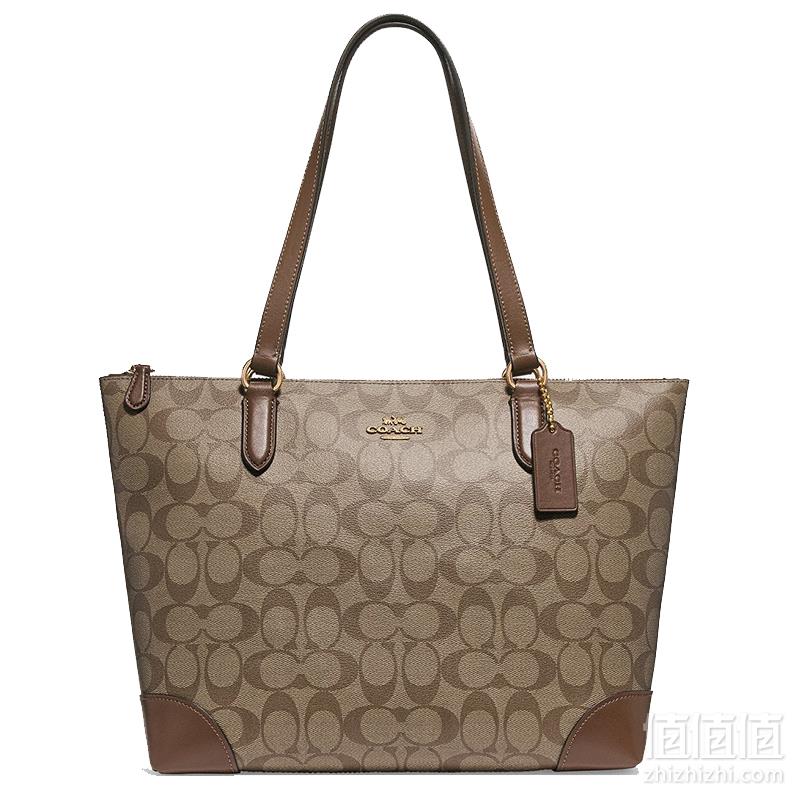 COACH 蔻驰 ZIP TOP 女士C纹涂层单肩托特包  F29208679元包邮包税（需领券）