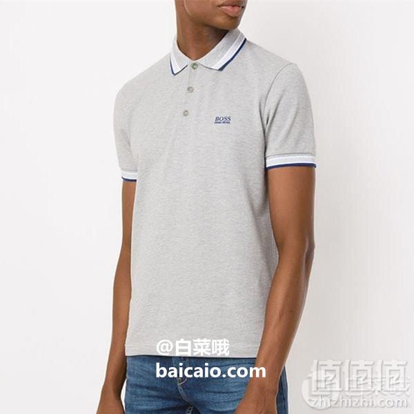 S/XL码，BOSS Green 雨果博斯 绿标 Paddy 男士纯棉双色锁边Polo衫277.06元