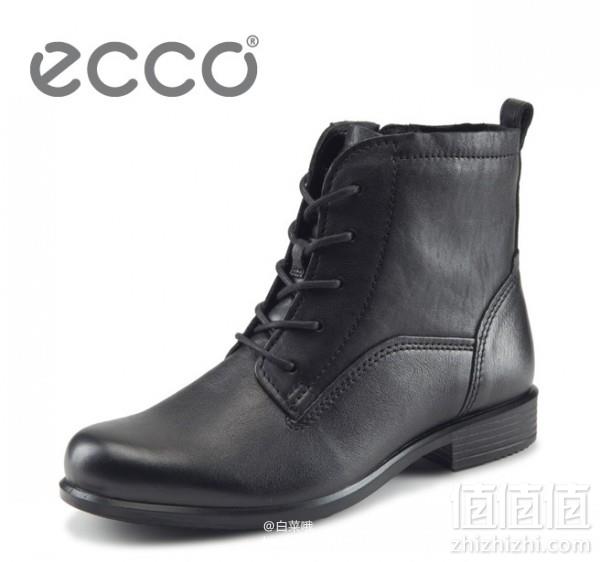国内￥1799，2015秋冬新品 ECCO 爱步 女士触感25系带平底靴 €74.87 直邮含税到手￥667