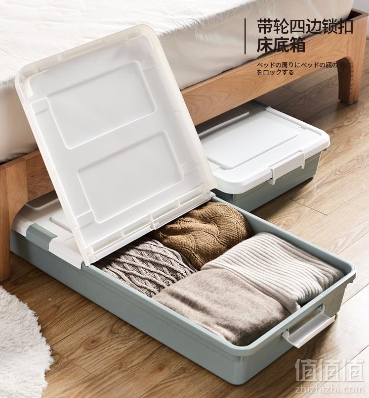 BELO 百露 塑料有盖大号床底收纳箱 大号2个装(93.5*47*18cm)94.9元（需领券）