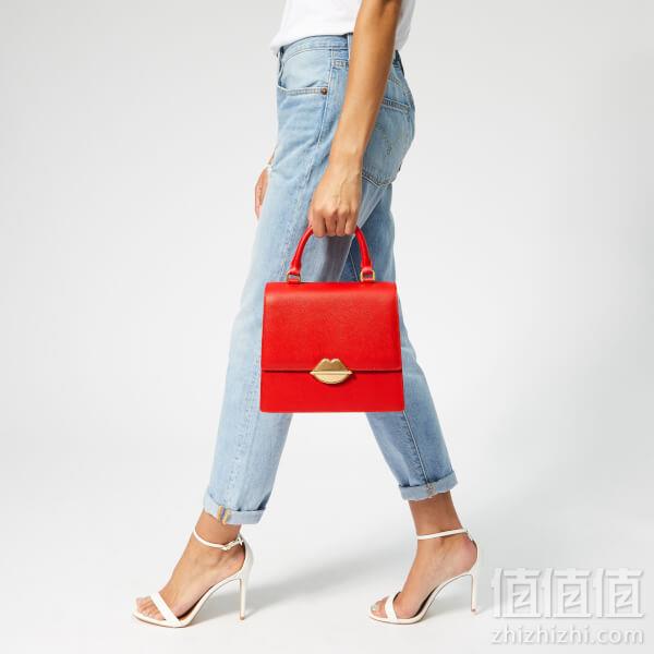 Lulu Guinness Women's Lip Push Lock Patty Bag - Scarlet: Image 21