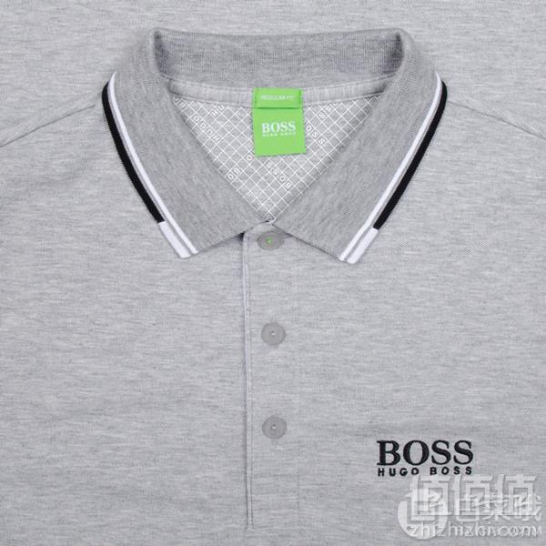 S/XL码，BOSS Green 雨果博斯 绿标 Paddy 男士纯棉双色锁边Polo衫277.06元