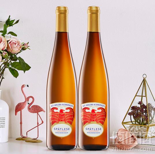 德国进口，奥斯特酒庄 雷司令甜白葡萄酒 莱茵黑森桃花鹰晚收 750ML*2支装108元包邮