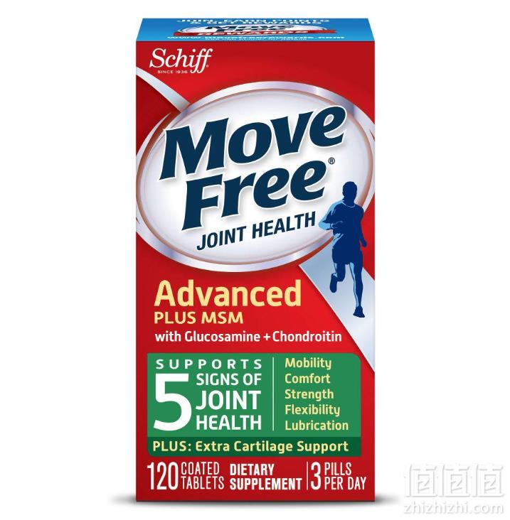 Schiff Move Free 维骨力 绿盒维骨力关节炎止痛配方120粒 Prime会员凑单免费直邮含税到手111元