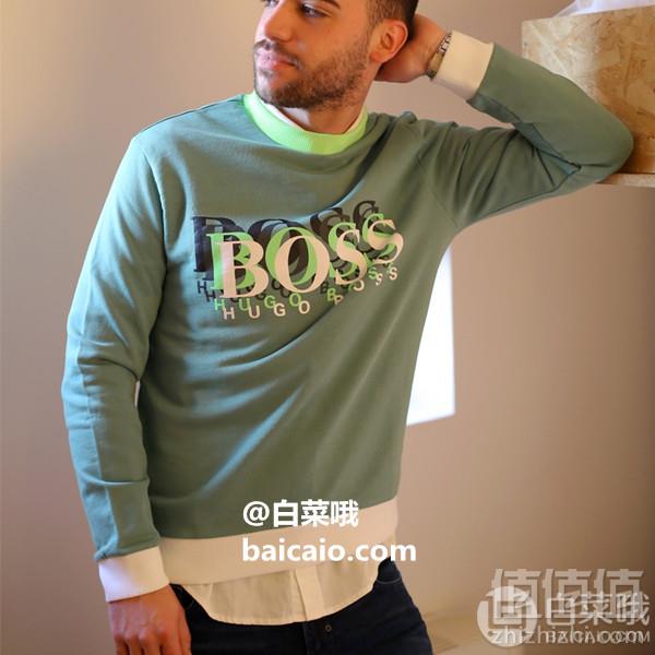 L码，BOSS Hugo Boss 雨果·博斯 Wardor 男士纯棉印花圆领卫衣269.89元
