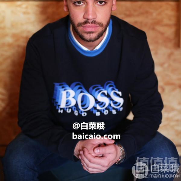 L码，BOSS Hugo Boss 雨果·博斯 Wardor 男士纯棉印花圆领卫衣269.89元