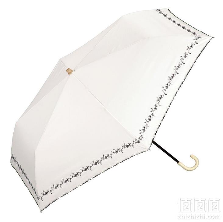 W.P.C 防紫外线 轻量折叠晴雨伞 白色/黑色新低110.18元