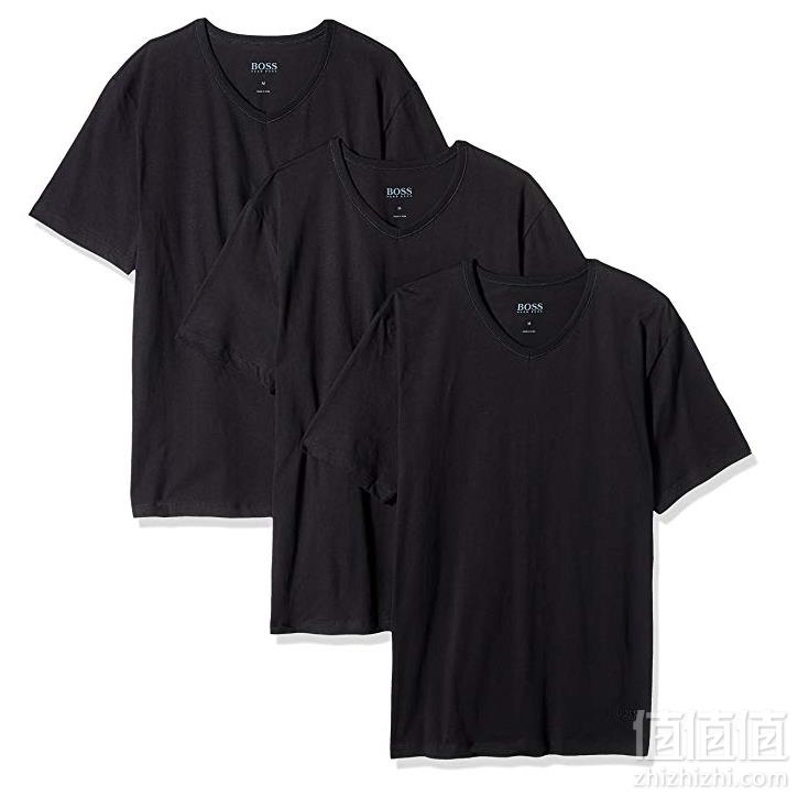 BOSS Hugo BOSS 雨果·博斯 男士V领T恤 3件装163.43元