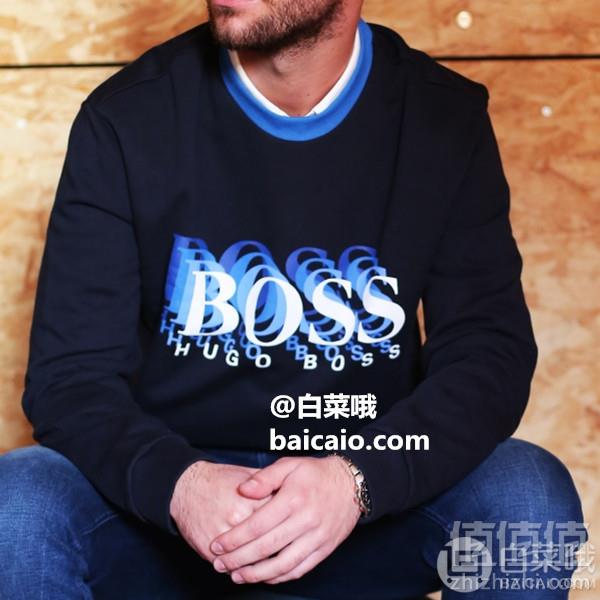 L码，BOSS Hugo Boss 雨果·博斯 Wardor 男士纯棉印花圆领卫衣269.89元