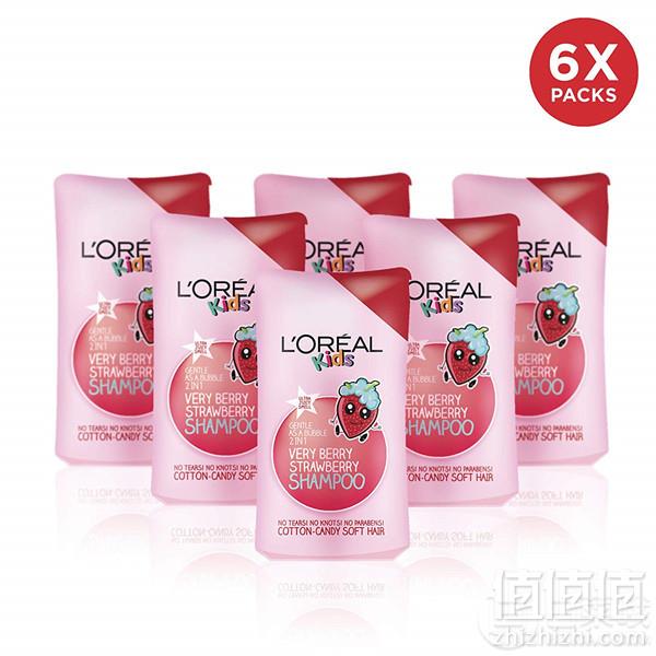 L'Oréal Kids 欧莱雅 无泪配方水果香氛儿童二合一洗发水250ml*6瓶新低115.2元