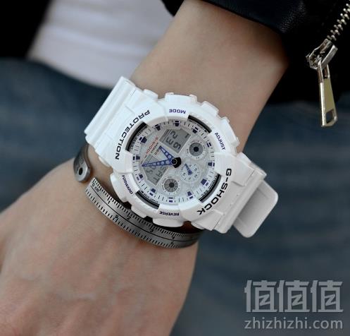 Casio 卡西欧 G-Shock系列 GA-100A-7AER 多功能双显运动手表478.03元