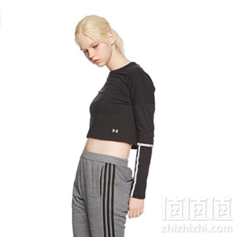 限尺码，Under Armour 女士 灯笼长袖 短款圆领长袖T恤50.8元