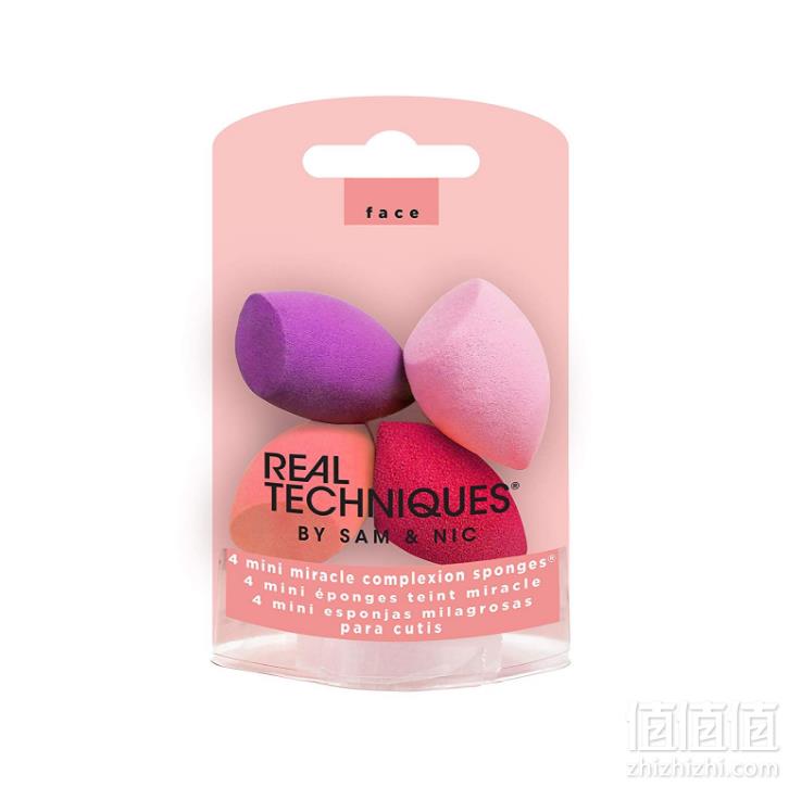 Real Techniques 无害迷你MC化妆海绵 4只装55.99元
