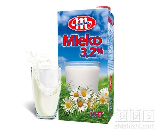 波兰进口 MLEKOVITA 妙可 全脂纯牛奶1L*12盒*3箱 ￥251.37含税包邮6.98元/L