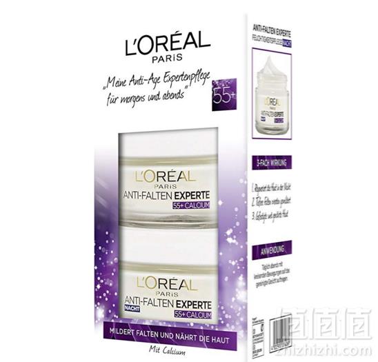 L'Oreal Paris 欧莱雅 冻龄专家55+钙源 抗皱保湿日霜+晚霜套装70.42元