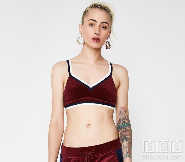 限M码，PUMA 彪马 Fenty V领丝绒吊带小背心文胸62.93元