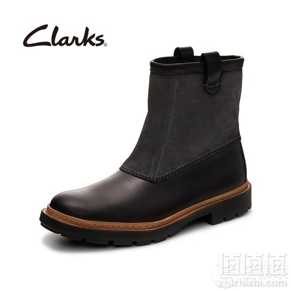 40码，Clarks 其乐 Trace Top 男士拼皮中筒短靴285.83元